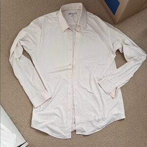 Zara Men's Light Cream Dress Shirt